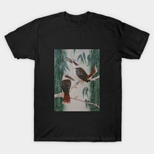 Australian Kookaburras, bird art, prints T-Shirt